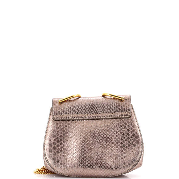 Chloe Mini Drew Crossbody Bag Python - Picture 3 of 8
